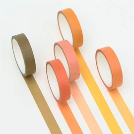Washi Tape Set 5 Rolls Decorative Writable Washi Craft for DIY Scrapbooking Craft Gift Wrapping Tapes (Autumn)