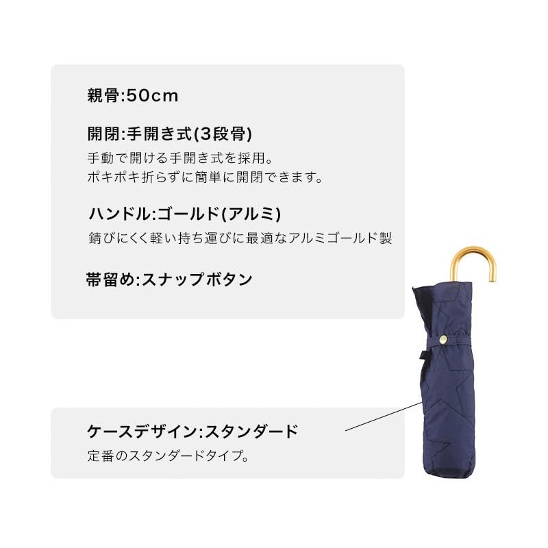 Wpc. 801-5987 Parasol Star Stitch Mini Off Folding Umbrella, For
