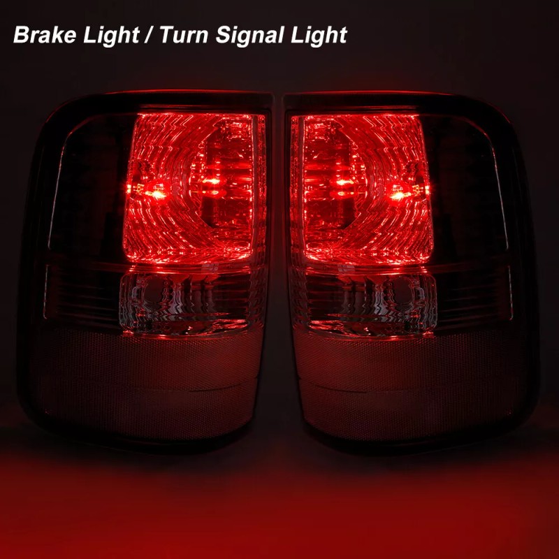 Mayello Chrome Tail Lights W/Bulbs For 2004-2008 Ford F150 F-150
