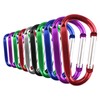 Temlum 10 Pieces Aluminum D Shape Carabiner Spring Carabiner Hook Keychain Carabiner for Camping Travel Hiking Keychain Outdoor Accessories (7.4 cm)