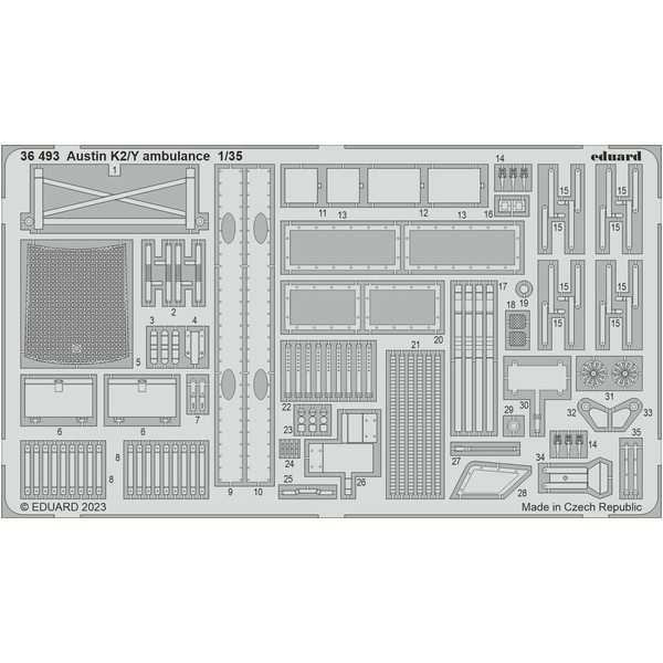 Eduard Accessories 36493 - 1:35 Austin K2/Y ambulance for AIRFIX