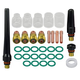 TIG Stubby Gas Lens Collet Body Pyrex Cup Kit For DB SR WP 17 18 26 TIG Torch Welding Accessories 33pcs