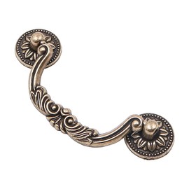 ZONADAH Set of 4 Vintage Cabinet Handles, Hole Distance 96mm, Antique Bronze Color Round Cabinet Pull Handles, Furniture Drawer Cabinet Copper Cup Drawer Handles for Cupboard Wardrobe Dressers