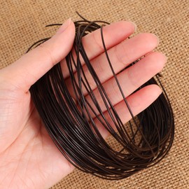 15 m x 1 mm leather cord leather cord made of genuine leather, brown colour, classic vintage band thread for bracelets, chains, jewellery, DIY crafts, dark brown genuine leather strap by SOSMAR