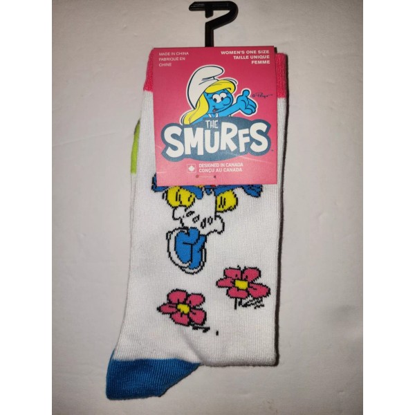 Peyo The Smurfs White Smurfette Womens Crew Socks
