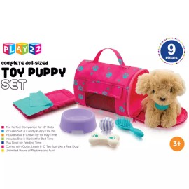 American Girl Plush Puppy Doll Set 9 PCS - Fits for 18 Inch American Girl Dolls