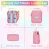 VASCHY Unicorn Lunch Box Bag for Kids, Insulated Reusable Glittery