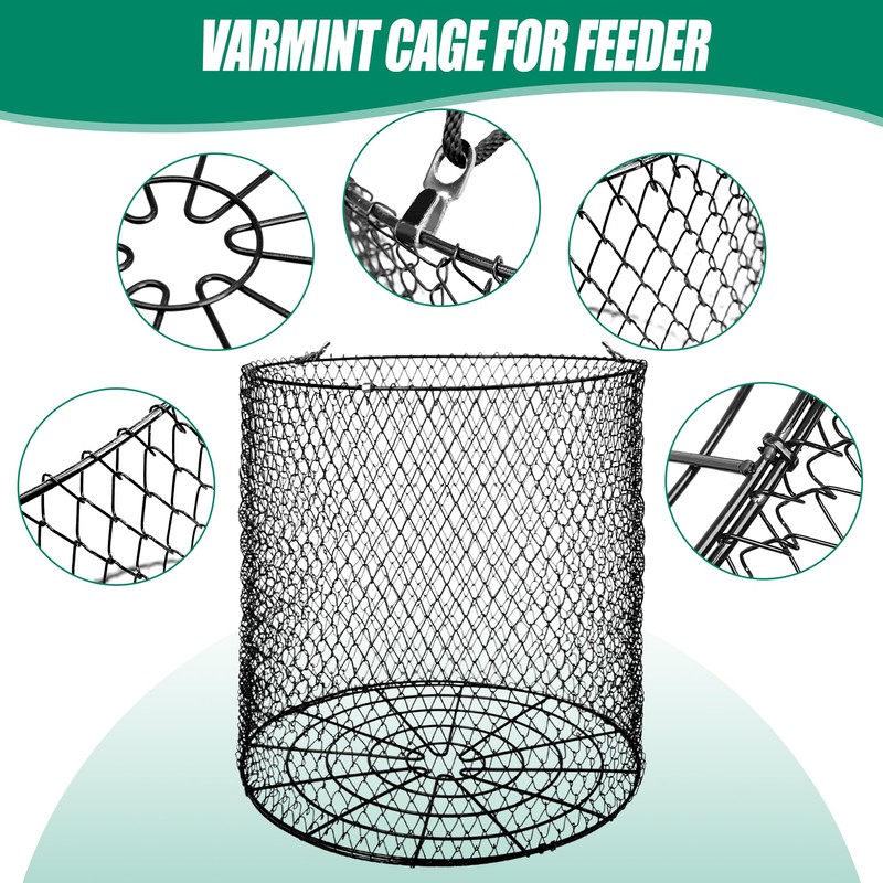 Foldable Deer Feeder Varmint Guard, 13x12 in Stainless Steel Deer