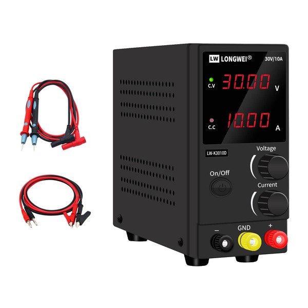 DC Power Supply Variable,30V 10A 4 Digital LED Display Adjustable