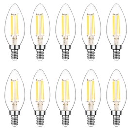 Raheem E14 LED Bulb, Dimmable, 110v 300 Lumens 5000k 40w Equivalent, Best Replacement for Halogen and Incandescent Bulb, Candelabra LED Bulbs, 10 Pack (Daylight White)