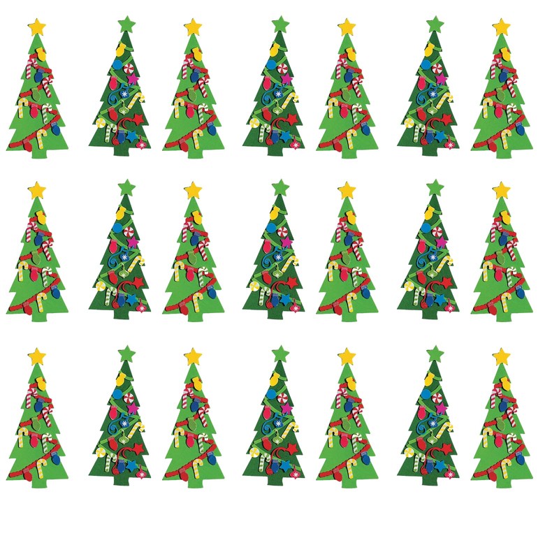 Biblebanz Christmas Tree Decorating Crafts – 48 Pack DIY Foam