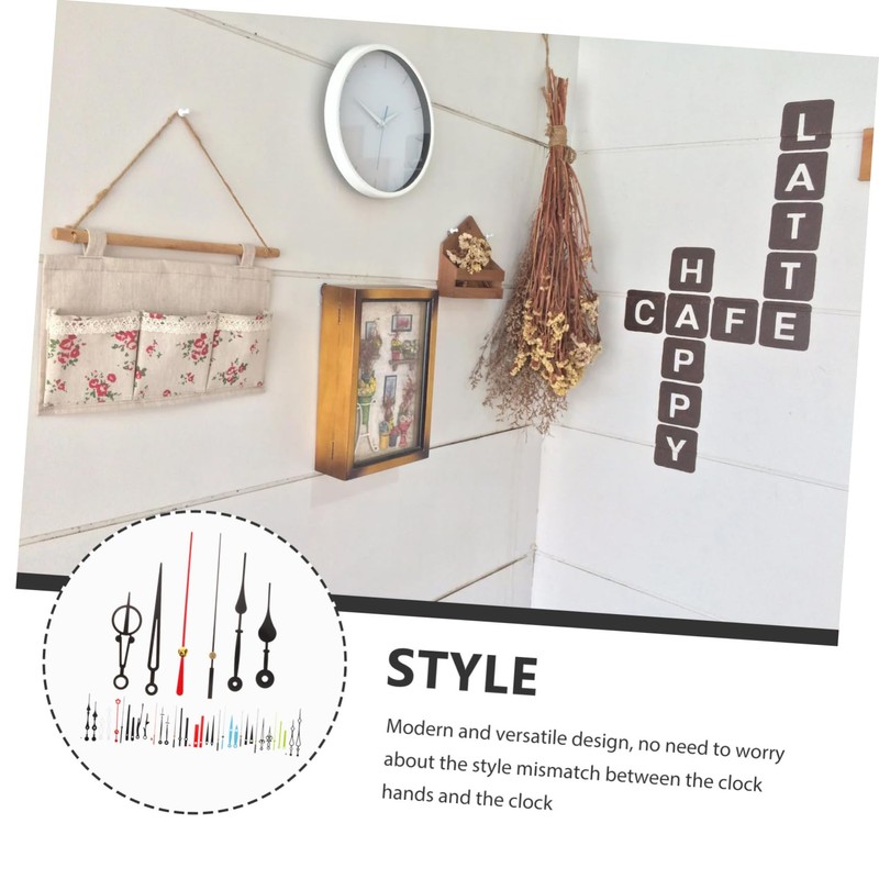 SHINEOFI 15 Sets Wall Clock Hands Replacement Kit Versatile Design