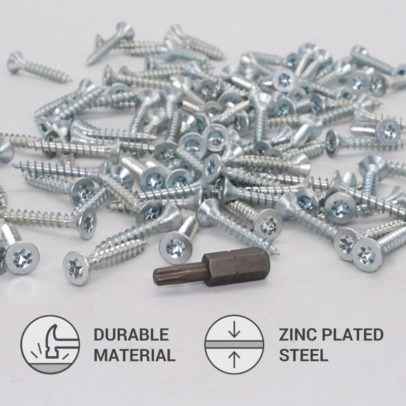 SKIR'CO (Pack of 300) 4.0 x 25mm Galvanised Steel Wood