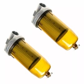 min715786 2pcs 496 Water Fuel Tank Filter Assembly ,w/1" NPT Cap 30 Micron 25gpm 150psi