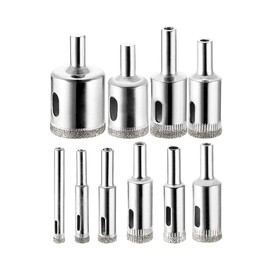 SeonFook Diamond Hole Saw, Core Bit, Hole Saw, High Strength Carbon Steel, Tile, Drilling Hole Saw, 0.2, 0.3, 0.2, 0.7, 0.7, 0.7, 0.7, 1.2, 1.2, 1.2, 1.2, 1.2, 1.2, 1.2 inches (6, 8, 10, 12, 16, 18,