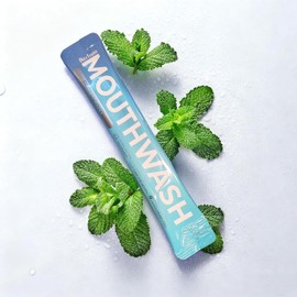 Fresh Mint Mouthwash, Individual Mini Single Packet for Fresh Breath,Smart Packet Design to Reduce Travel Bottle Waste. 20 Packets, 15ml 0.5Fl.oz Per Pack Alcohol-Free