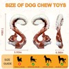 Herspany Dog Chew Toys, Long Lasting Beef Flavour Nylon Toys,