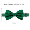 Alizeal Mens Solid Mini Squares Formal Banded Bow Ties (Dark