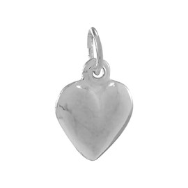 jewellerybox Sterling Silver Puffed Heart Charm