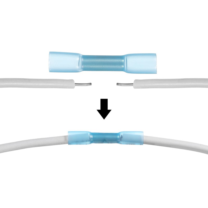 sourcing map 50Pcs Heat Shrink Butt Connector, Crimp Connectors Waterproof