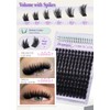 CORUSCATE Thick Lash Clusters with Bottom Lashes Spike Cluster Eyelash