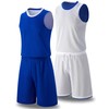 1 Set of Men's Reversible Basketball Jersey and Shorts, Double-Sided