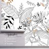 YQWDMX -Hand-Painted Flower Plant Fabric Wallpaper Simple Art Living Room