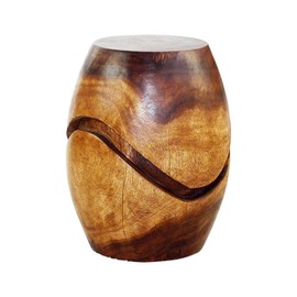 Haussmann Wood Barrel Puzzle Stand 14Dx18 in H (10 in Flats) Walnut Oil