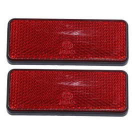 X AUTOHAUX 2 Pcs 87.5mm Red Universal Rectangular Reflective Warning Reflector