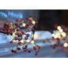 TenWaterloo 6 Foot Lighted Winter Berry Garland, Battery Operated with