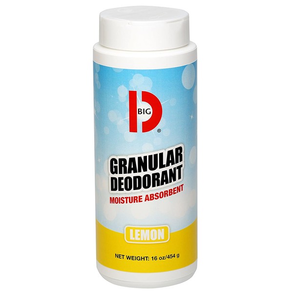 Big D 150 Granular Deodorant Moisture Absorbent, Lemon Fragrance, 16 oz (Pack of 12) - Absorbs accidental spills for easy clean-up - Ideal for use in garbage dumpsters, trash cans, kennels