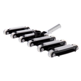 ProMotus Heavy Duty Pool Vacuum Head with Metal Handle,Manual Pool Vacuum for Concrete Pool, Commercial Flexible Weighted Vacuum Head Body with 12 Wheels