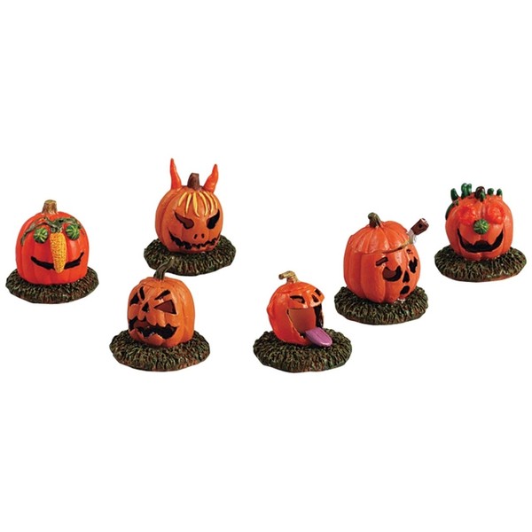 Lemax Spooky Town Pumpkin People #52117 Set of 6