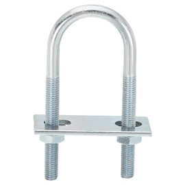 sourcing map Round U-Bolts, 6 Set 34mm Inner Width 100mm Length M8 Zinc-Plated Carbon Steel U Clamp Bolt with Nuts and Plates, for Boat Trailer