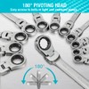 DURATECH 12-Piece Flex-Head Ratcheting Combination Wrench Set, 72-Tooth, Metric, 8-19mm,