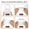 JOHOPACK 50pcs Cookie Boxes 6x6x2.5 Inch Bakery Boxes with window