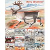 PIXILUV CHRISTMAS Greetings Cards 12 Notecards ~ Reindeer in Winter