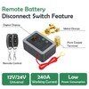 DZG Remote Battery Disconnect Switch DC 12V 240A Anti-Theft Car