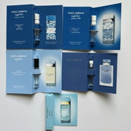 Dolce&Gabbana D&G Dolce & Gabbana LIGHT BLUE Collection For Women Sample Spray Vial Set Of 5