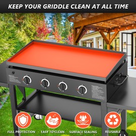 rumlick 28" Silicone Griddle Mat Cover for Blackstone, Heavy Duty Silicone Cover, All Year Round Griddle Top Protective Mat for Black Stone Accessories