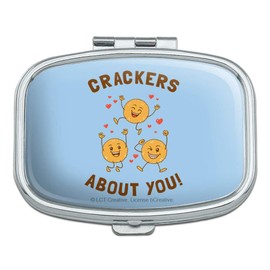 Crackers About You Crazy Love Funny Humor Rectangle Pill Case Trinket Gift Box