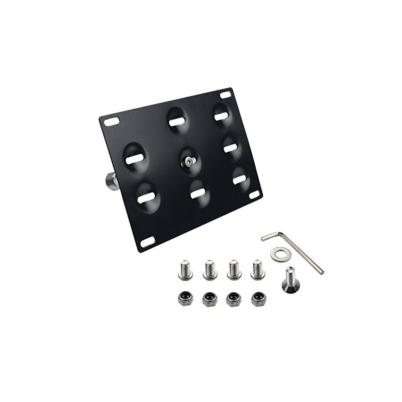 Dewhel JDM Front Bumper Tow Hook License Plate Mount Bracket