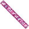 Age 4 Birthday Banner PinkUnicorn And Silver Holographic Recyclable 4th