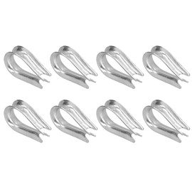 50 Pieces of Steel Wire Rope Thimble for Shipping, Stainless Steel Cable Rigging Tool, M2 (2mm) Steel Wire Rope Collar(M2 (2mm))