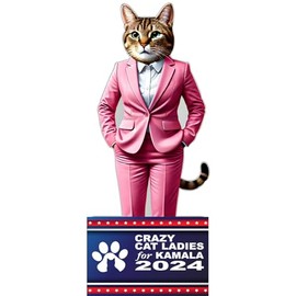H38210 Crazy Cat Ladies for Kamala Cat Suit 2024 Cardboard Cutout Standee Standup