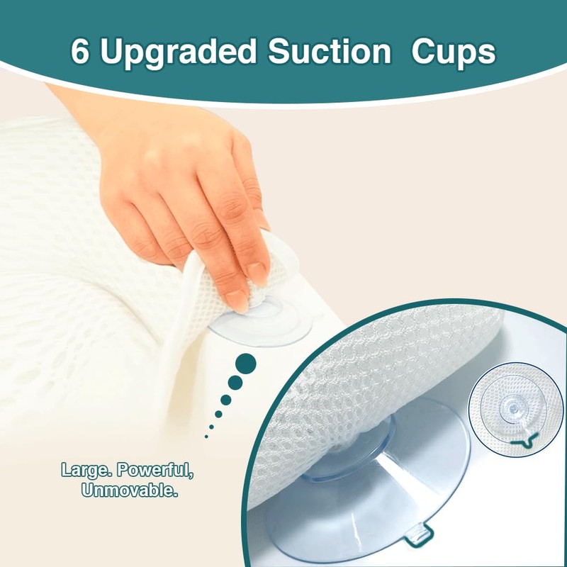 RYNEX Bath Pillow for Tub – Luxury Spa Bathtub Pillow