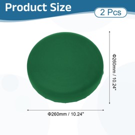 sourcing map 2 Pack Stool Covers Round, 11-15 Inch Bar Stool Covers Washable Dustproof Slipcover Seat Cushion with Elastic for Bar Kitchen Living Room Decor, Dark Green