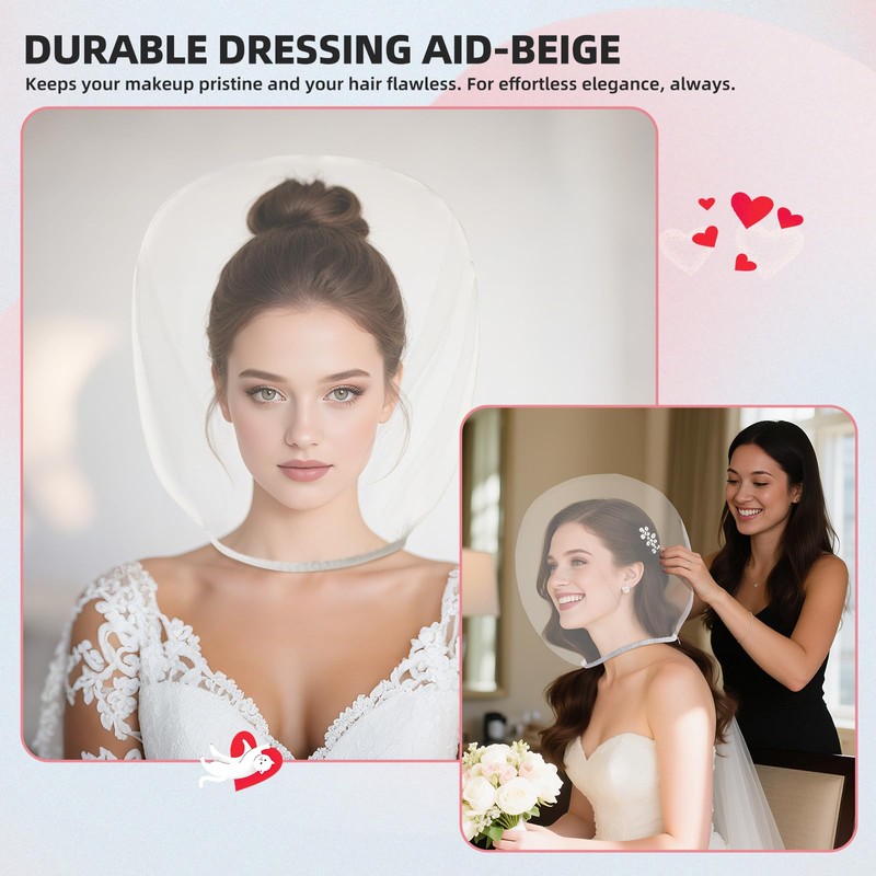 Oversized Makeup Protector Hood, Guards Hair & Makeup While Dressing,