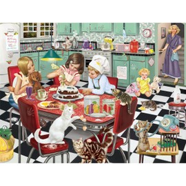 KI Puzzles 550 Piece Puzzle for Adults Mommy's Birthday Surprise Rosiland Solomon 50s Kitchen Jigsaw 24X18