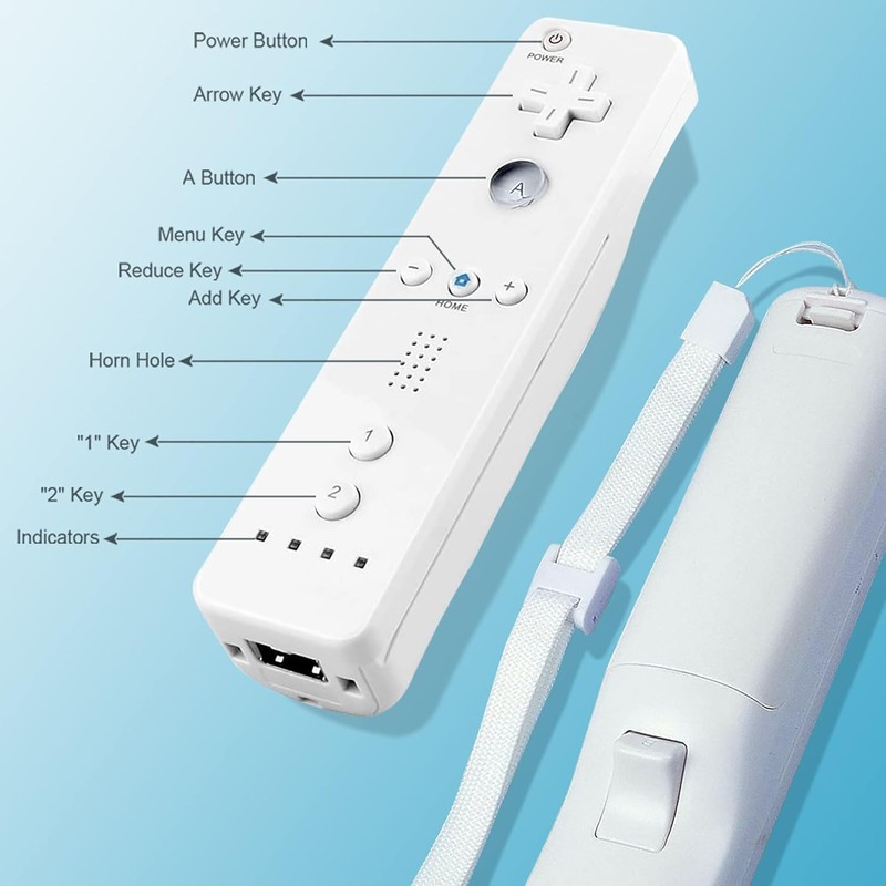 SWCTIM Wii Controller 2 Pack,Wii U Controller mit Silikonhülle und